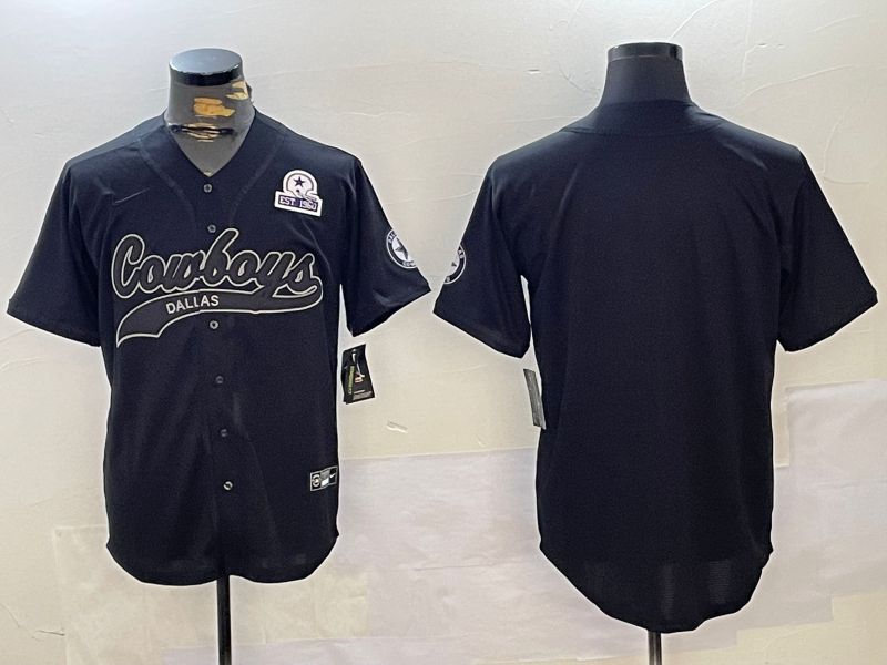 Men Dallas Cowboys Blank Black Joint Name 2024 Nike Limited NFL Jersey style 3->dallas cowboys->NFL Jersey